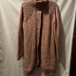 Prana Tan Cable Knit Cardigan